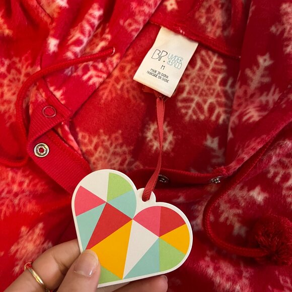 NWT Nordstrom BP Undercover Red Christmas Onesie Pajamas Size M - Picture 3 of 4